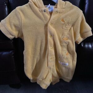 Charming Yellow Duckling Kids Bodysuit